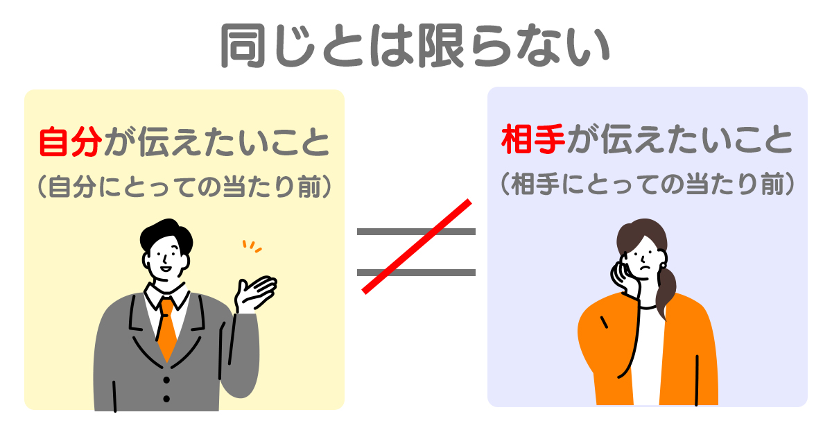 自分が伝えたいことと、お客さまが知りたいことは同じではないかもしれない